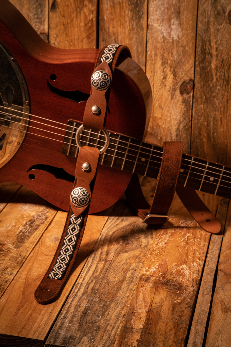 Tatanka guitar strap mid brown suede